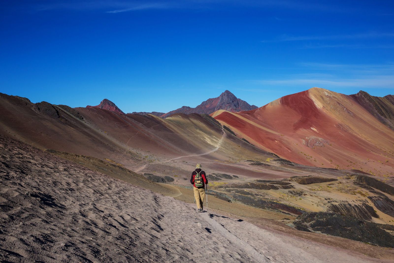 The striped slopes of the rainbow mountain